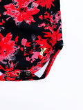 Red Dahlia Floral Halter