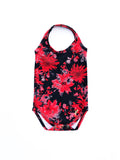 Red Dahlia Floral Halter