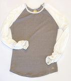 Urban Brown and Ivory Long Sleeve Raglan