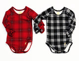 Black Plaid RUCHED