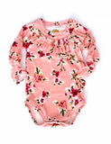 Peach Floral with Ruffle RUCHED