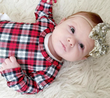 Red and White Plaid RUCHED