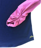 Navy and Rose Long Sleeve Raglan