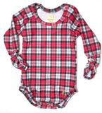 Red and White Plaid RUCHED